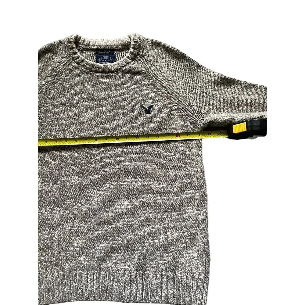 American Eagle Chunky Knit Fisherman Sweater Size Small Cotton/wool Academia AE - Picture 3 of 10